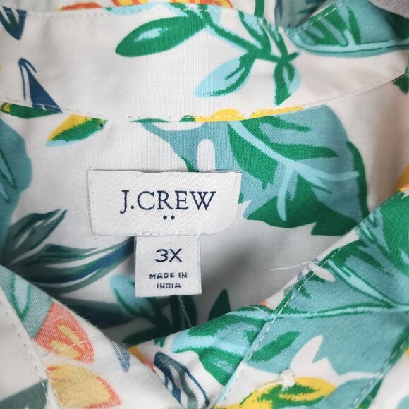J.Crew Factory plus size 3 X sleeveless top blouse tropical print New - Picture 3 of 10
